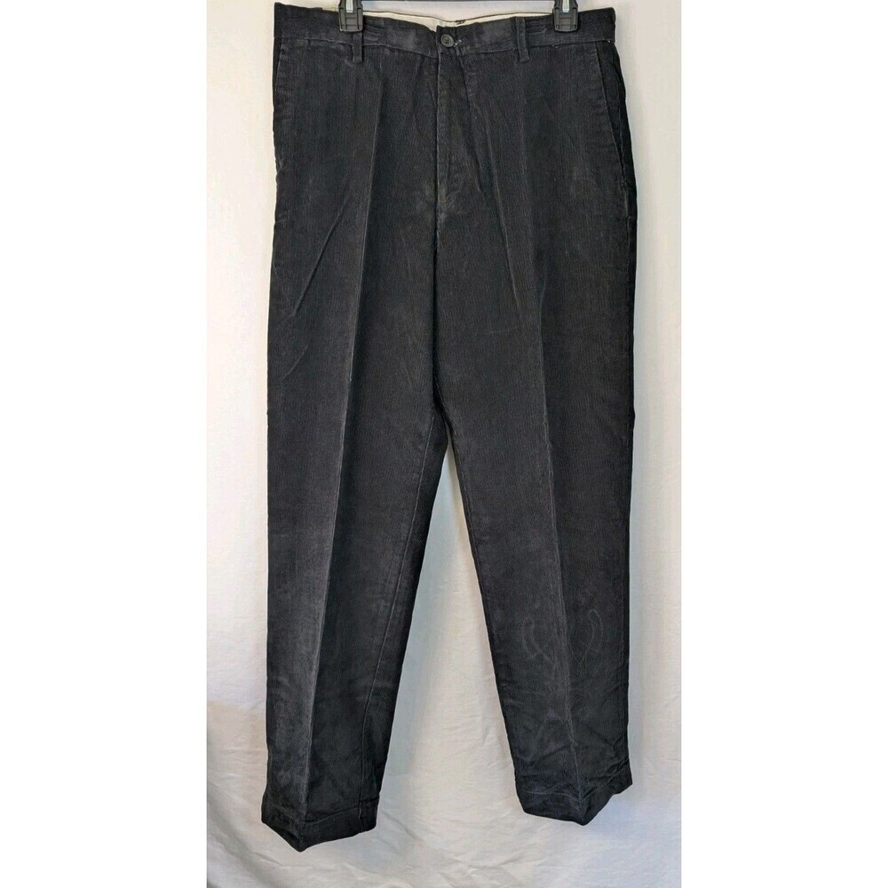 Dockers Men’s Corduroy Pants 32x32 Black Flat Front Classic Fit 100% Cotton NWT